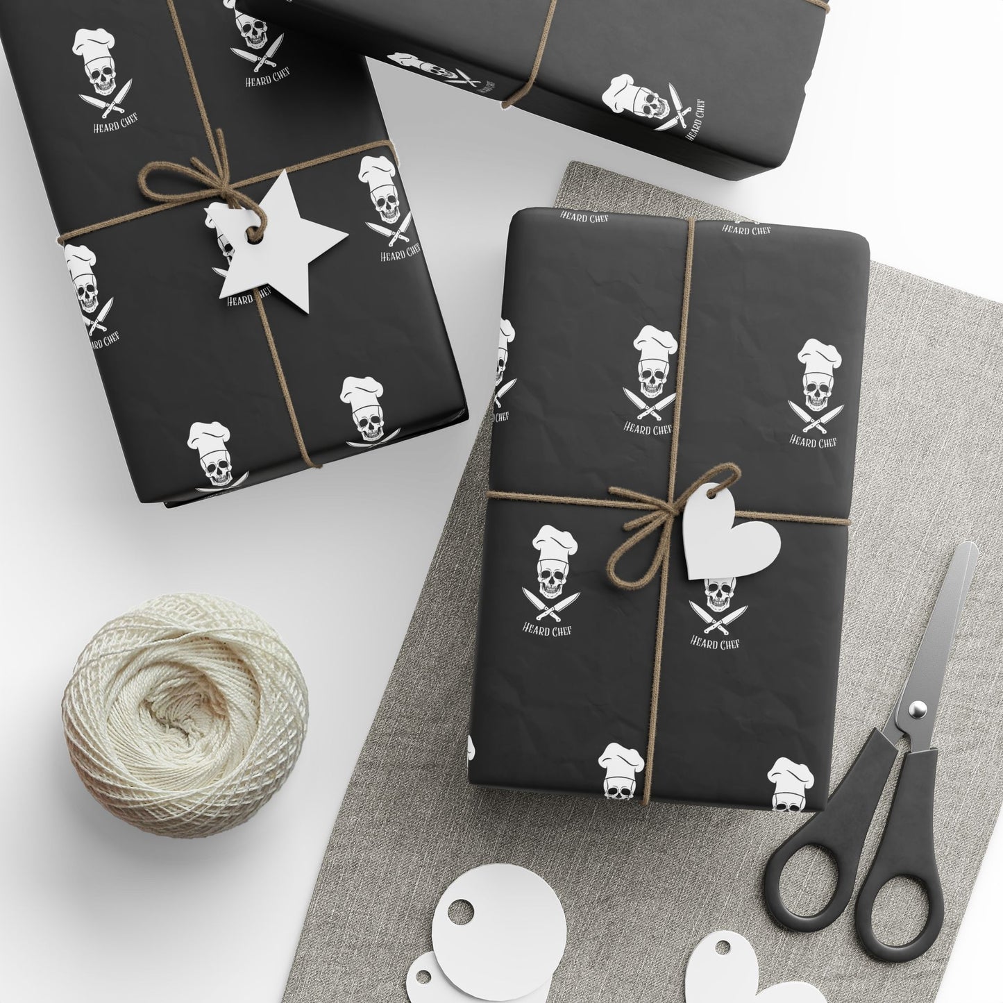 Heard Chef Skull Wrapping Paper