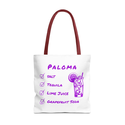 Paloma Tote Bag in Purple Graphic