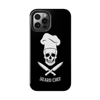 Heard Chef Skull Black Phone Case iPhone Samsung Galaxy
