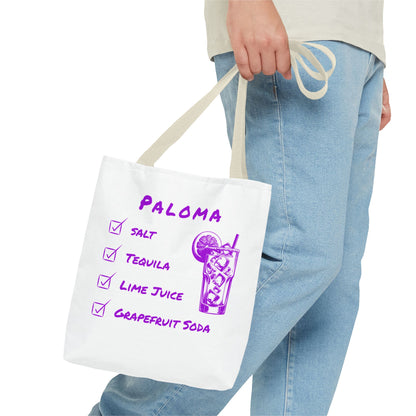 Paloma Tote Bag in Purple Graphic