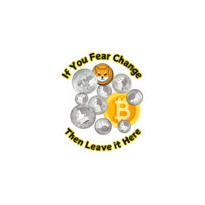 Decal Sticker - Currency and Crypto Coin Tip Jar