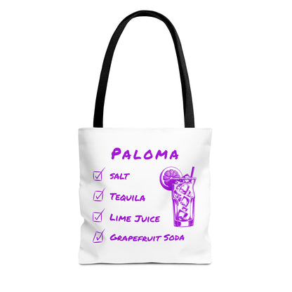 Paloma Tote Bag in Purple Graphic