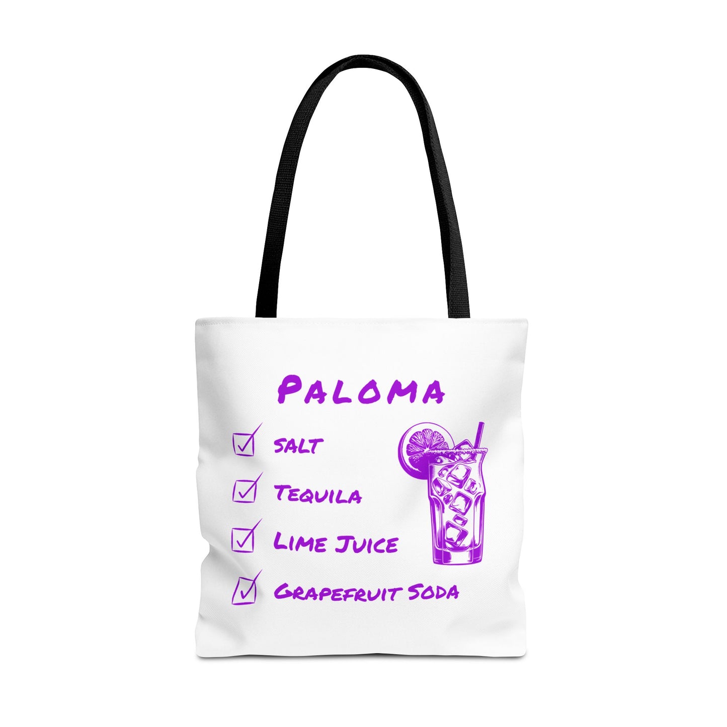 Paloma Tote Bag in Purple Graphic