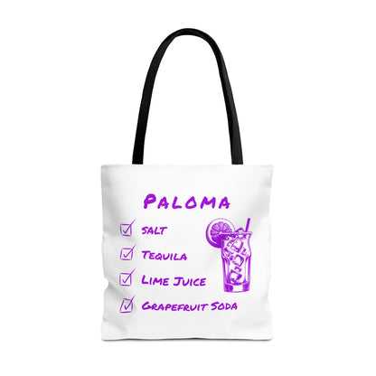 Paloma Tote Bag in Purple Graphic