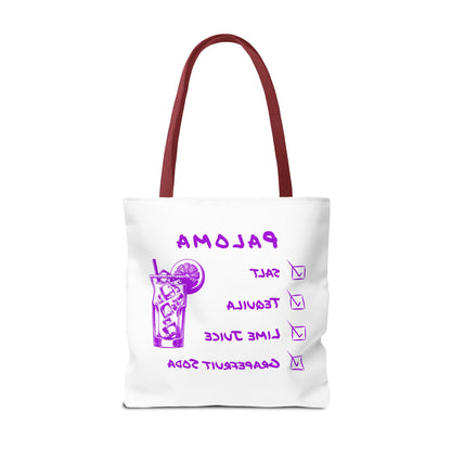 Paloma Tote Bag in Purple Graphic