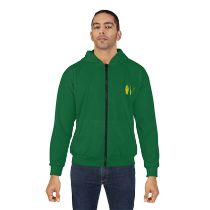 Burn Tha Ice Unisex Zip Hoodie - Full Logo Back, Trifecta Logo Front