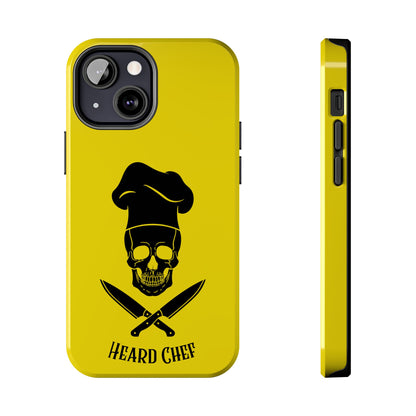 Heard Chef Skull BTI Gold Phone Case iPhone Samsung Galaxy
