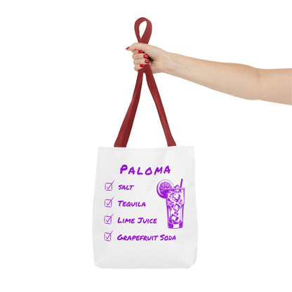 Paloma Tote Bag in Purple Graphic
