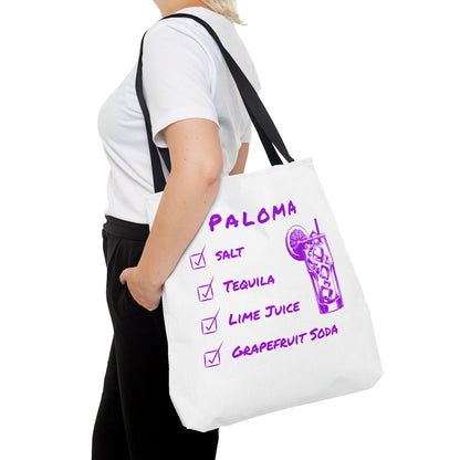 Paloma Tote Bag in Purple Graphic