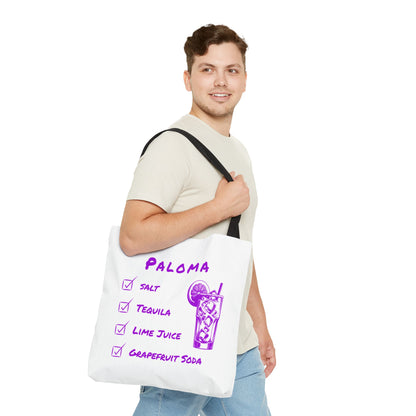 Paloma Tote Bag in Purple Graphic