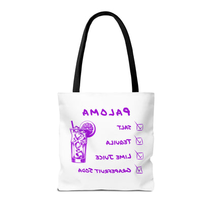 Paloma Tote Bag in Purple Graphic