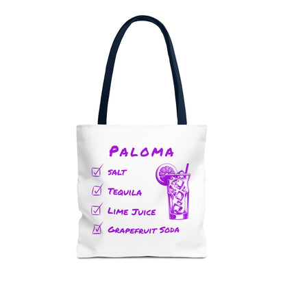 Paloma Tote Bag in Purple Graphic
