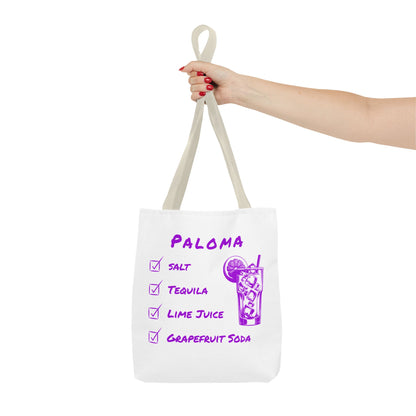 Paloma Tote Bag in Purple Graphic