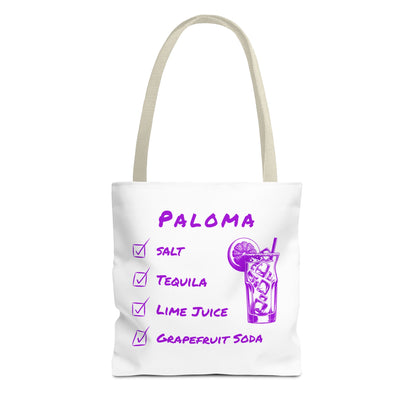 Paloma Tote Bag in Purple Graphic