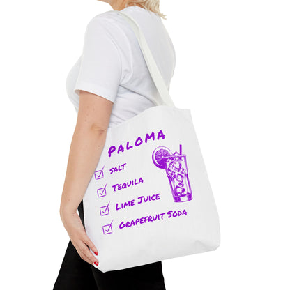Paloma Tote Bag in Purple Graphic