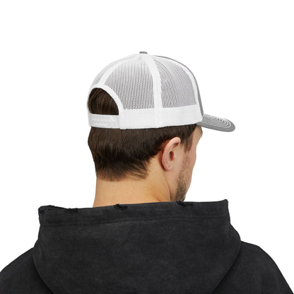 Heard Trucker Cap White Text
