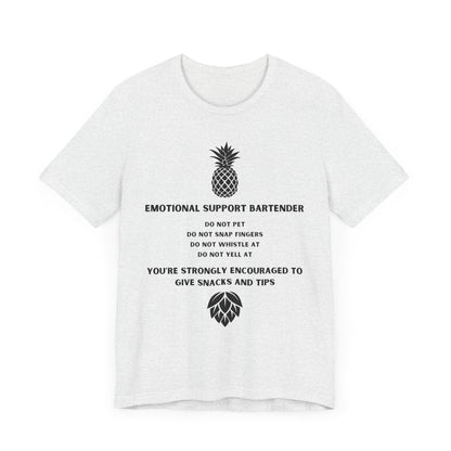Emotional Support Bartender  Shirt - Black Text