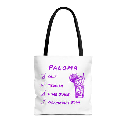 Paloma Tote Bag in Purple Graphic