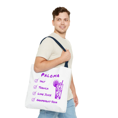Paloma Tote Bag in Purple Graphic