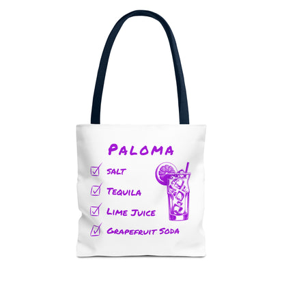 Paloma Tote Bag in Purple Graphic