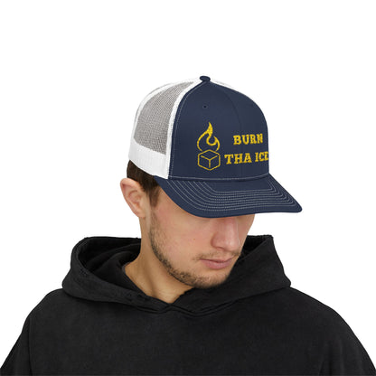 Burn Tha Ice Snapback Trucker Cap - Stylish Cap for Fun Vibes