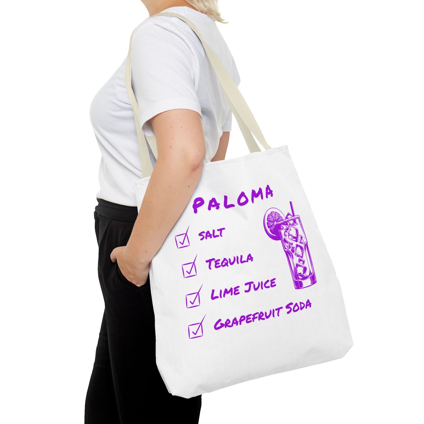 Paloma Tote Bag in Purple Graphic
