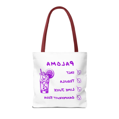 Paloma Tote Bag in Purple Graphic